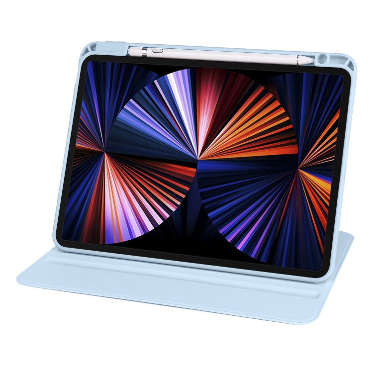 For iPad Pro 11 2024 Acrylic 360 Degree Rotation Holder Leather Tablet Case(Ice Blue) - iPad Pro 11 2024 Cases by PMC Jewellery | Online Shopping South Africa | PMC Jewellery | Buy Now Pay Later Mobicred