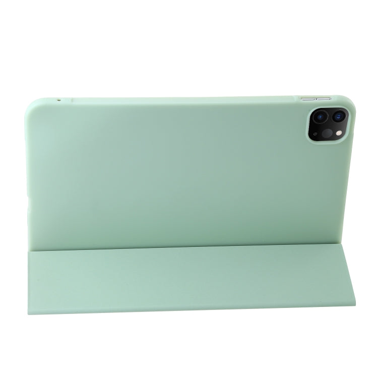 For iPad Pro 13 2024 Three-fold Holder Flip Tablet Leather Case(Mint Green) - iPad Pro 13 2024 Cases by PMC TechLife | Online Shopping South Africa | PMC TechLife | Buy Now Pay Later Mobicred
