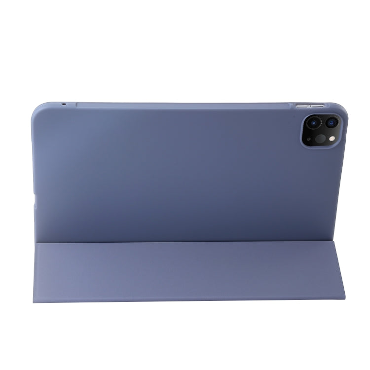 For iPad Pro 13 2024 Three-fold Holder Flip Tablet Leather Case(Purple) - iPad Pro 13 2024 Cases by PMC TechLife | Online Shopping South Africa | PMC TechLife | Buy Now Pay Later Mobicred