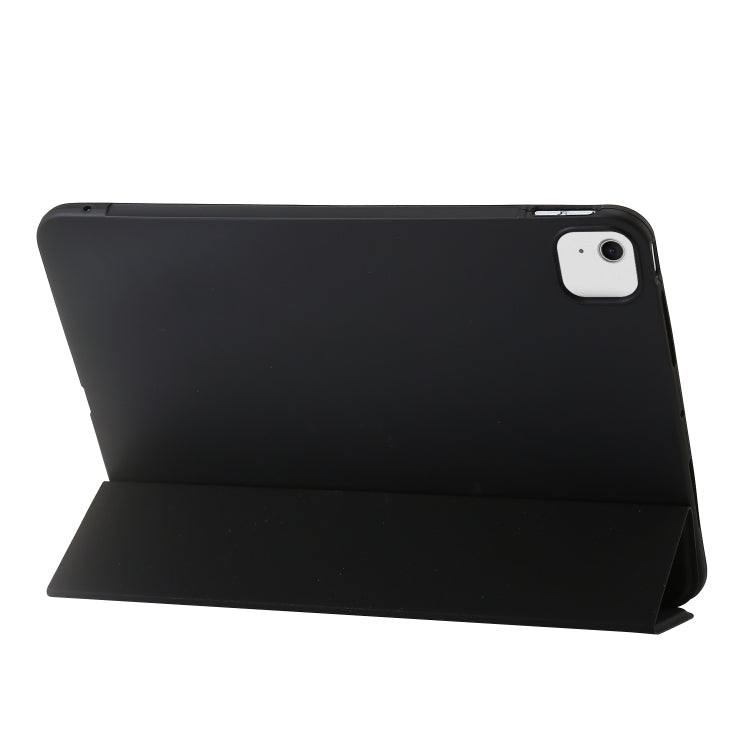 For iPad Air 13 2024 Three-fold Holder Flip Tablet Leather Case(Black) - iPad Air 13 2024 Cases by PMC Jewellery | Online Shopping South Africa | PMC Jewellery | Buy Now Pay Later Mobicred