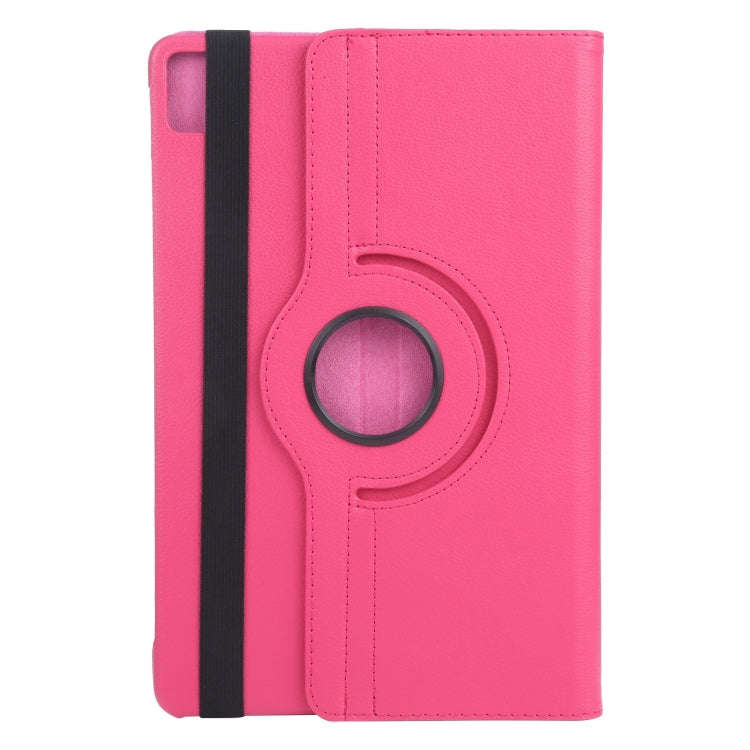 For iPad Pro 13 2024 360 Degree Rotation Litchi Texture Leather Tablet Case with Holder(Rose Red) - iPad Pro 13 2024 Cases by PMC Jewellery | Online Shopping South Africa | PMC Jewellery | Buy Now Pay Later Mobicred