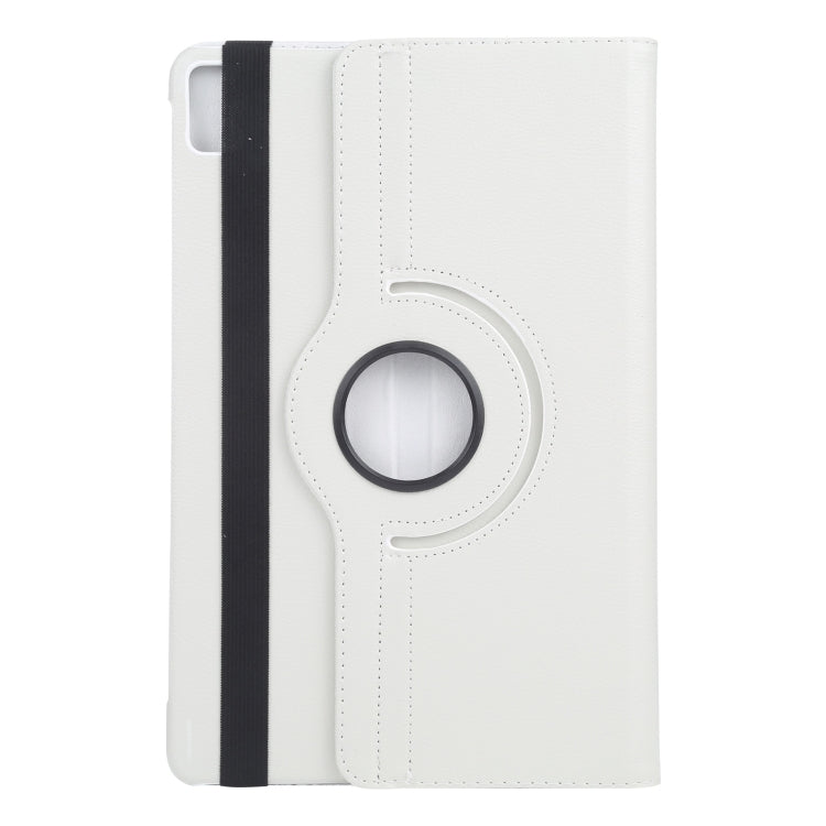 For iPad Pro 11 2024 360 Degree Rotation Litchi Texture Leather Tablet Case with Holder(White) - iPad Pro 11 2024 Cases by PMC TechLife | Online Shopping South Africa | PMC TechLife | Buy Now Pay Later Mobicred
