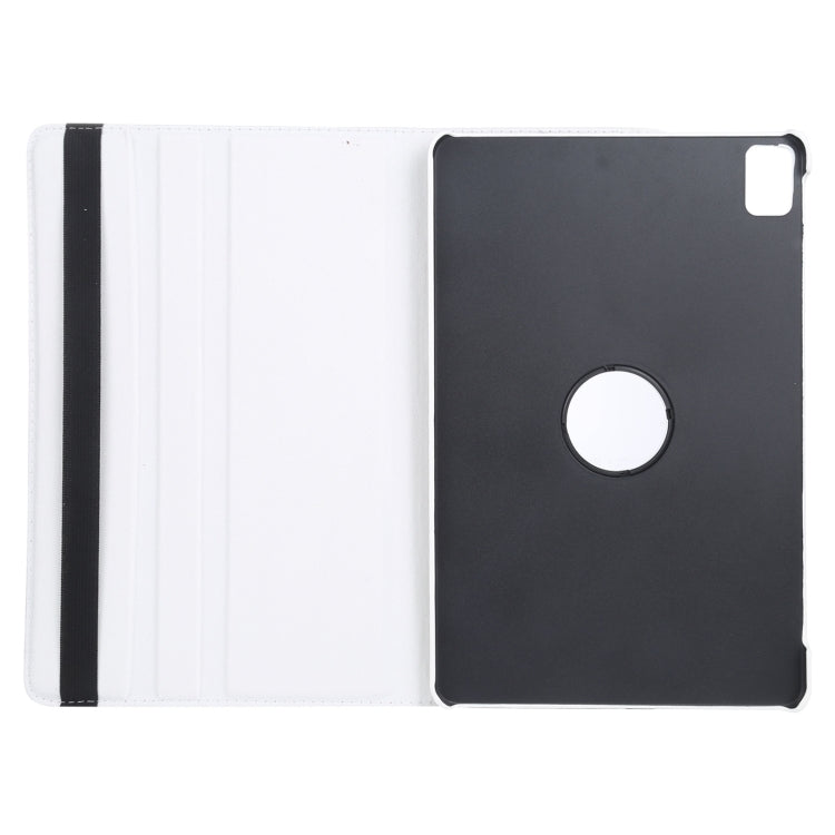 For iPad Pro 11 2024 360 Degree Rotation Litchi Texture Leather Tablet Case with Holder(White) - iPad Pro 11 2024 Cases by PMC TechLife | Online Shopping South Africa | PMC TechLife | Buy Now Pay Later Mobicred