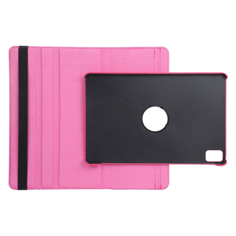 For iPad Pro 11 2024 360 Degree Rotation Litchi Texture Leather Tablet Case with Holder(Rose Red) - iPad Pro 11 2024 Cases by PMC Jewellery | Online Shopping South Africa | PMC Jewellery | Buy Now Pay Later Mobicred