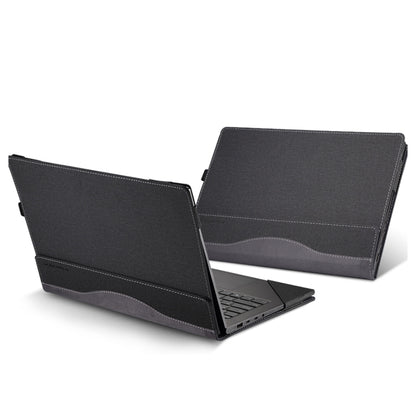 For HP Envy X360 15 inch 15-eu / 15-ew Leather Laptop Shockproof Protective Case(Black) - Screen & Keyboard Cover by PMC Jewellery | Online Shopping South Africa | PMC Jewellery | Buy Now Pay Later Mobicred