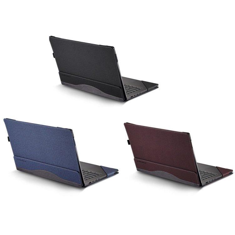 For HP Envy X360 13 inch 13-bf / 13t-bf Leather Laptop Shockproof Protective Case(Dark Blue) - Screen & Keyboard Cover by PMC Jewellery | Online Shopping South Africa | PMC Jewellery | Buy Now Pay Later Mobicred