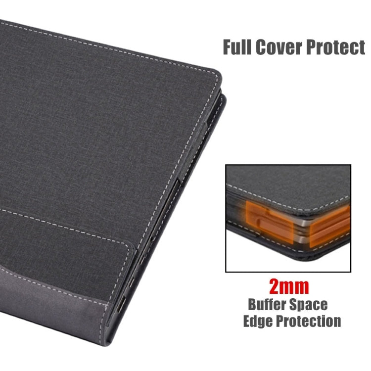For HP Envy X360 13 inch 13-bf / 13t-bf Leather Laptop Shockproof Protective Case(Black) - free shipping - PMC Jewellery - Order now!