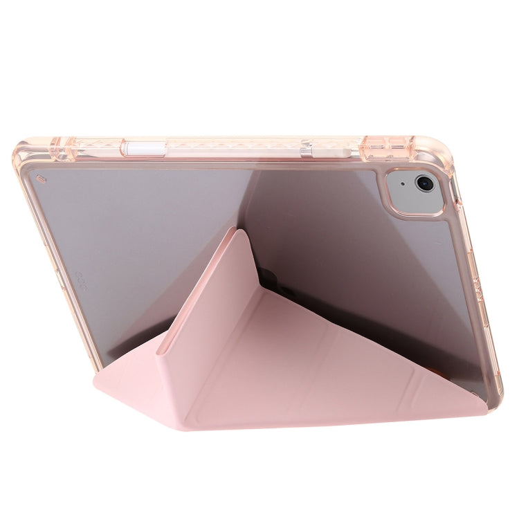 For iPad Air 11 2024 Clear Acrylic Deformation Leather Tablet Case(Pink) - iPad Air 11 2024 Cases by PMC Jewellery | Online Shopping South Africa | PMC Jewellery | Buy Now Pay Later Mobicred