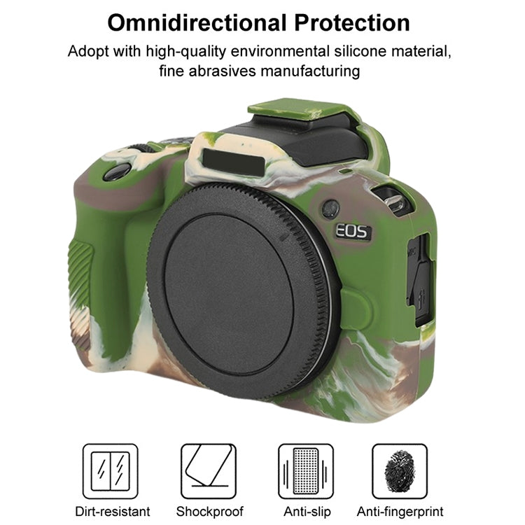 For Canon EOS R100 Glossy Soft Silicone Protective Case(Camouflage) - Protective Case by PMC TechLife | Online Shopping South Africa | PMC TechLife | Buy Now Pay Later Mobicred