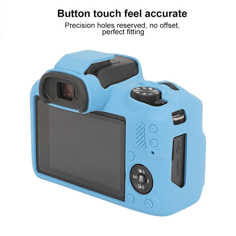 For Canon EOS R100 Glossy Soft Silicone Protective Case(Blue) - Protective Case by PMC TechLife | Online Shopping South Africa | PMC TechLife | Buy Now Pay Later Mobicred