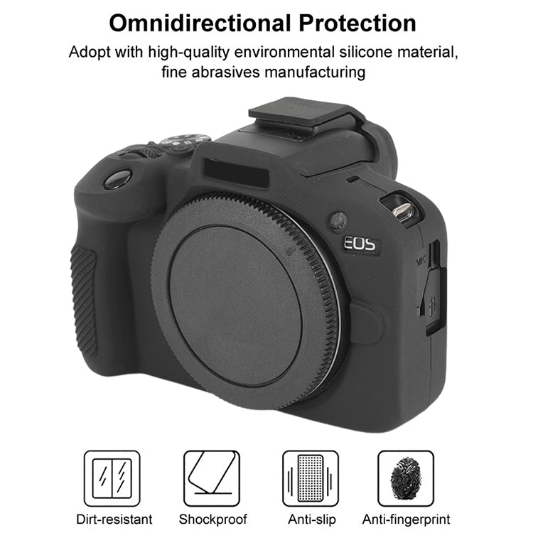 For Canon EOS R100 Glossy Soft Silicone Protective Case(Black) - Protective Case by PMC TechLife | Online Shopping South Africa | PMC TechLife | Buy Now Pay Later Mobicred