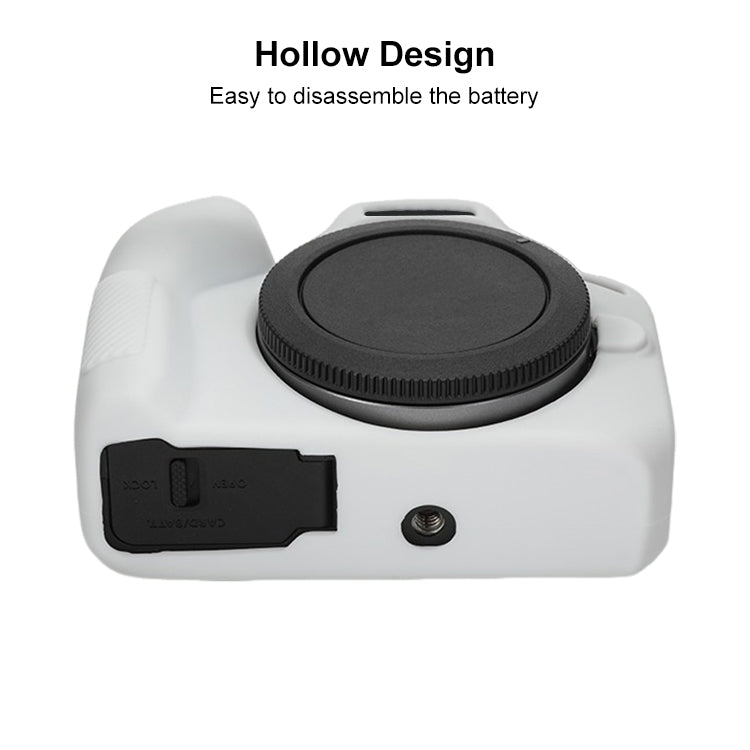 For Canon EOS R100 Glossy Soft Silicone Protective Case(White) - Protective Case by PMC TechLife | Online Shopping South Africa | PMC TechLife | Buy Now Pay Later Mobicred