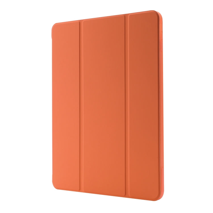 For iPad Pro 11 2024 Skin Feel Tri-fold Leather Tablet Case with Pen Slot(Orange) - iPad Pro 11 2024 Cases by PMC Jewellery | Online Shopping South Africa | PMC Jewellery | Buy Now Pay Later Mobicred