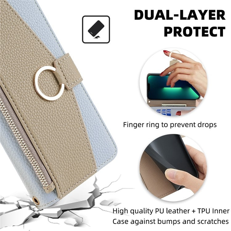 For Itel S24 4G Crossbody Litchi Texture Leather Phone Case(Blue) - More Brand by PMC TechLife | Online Shopping South Africa | PMC TechLife | Buy Now Pay Later Mobicred