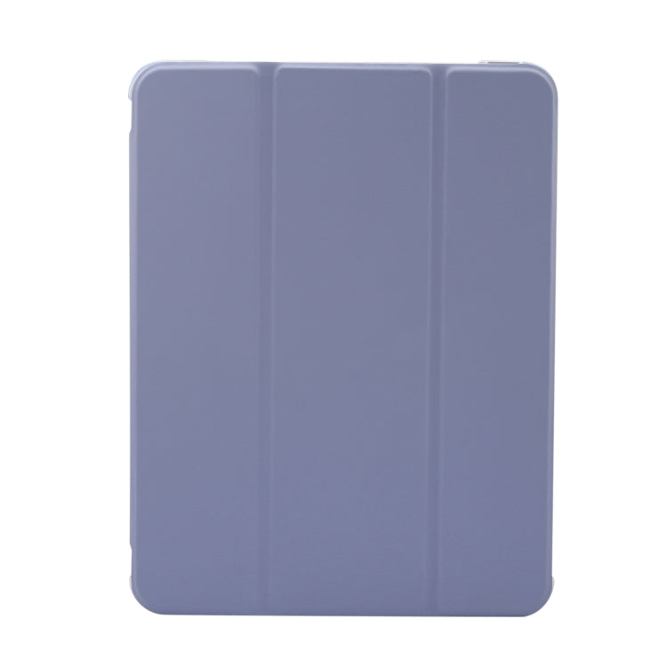For iPad Air 11 2024 3-folding Electric Pressed Skin Texture Leather Tablet Case(Lavender) - iPad Air 11 2024 Cases by PMC Jewellery | Online Shopping South Africa | PMC Jewellery | Buy Now Pay Later Mobicred