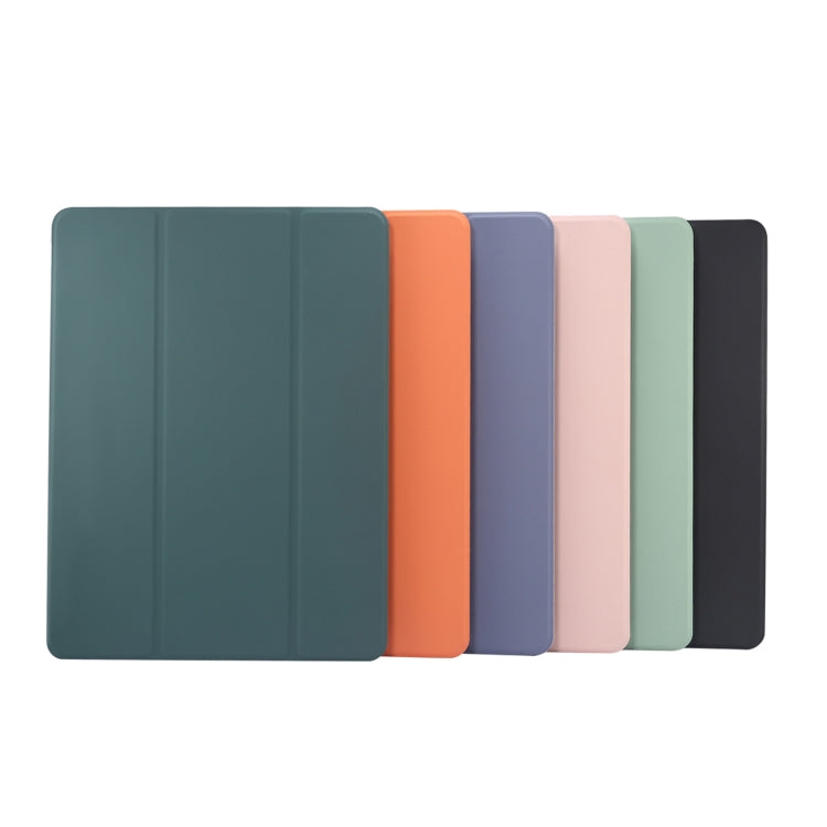 For iPad Pro 11 2024 3-folding Electric Pressed Skin Texture Leather Tablet Case(Deep Green) - iPad Pro 11 2024 Cases by PMC Jewellery | Online Shopping South Africa | PMC Jewellery | Buy Now Pay Later Mobicred