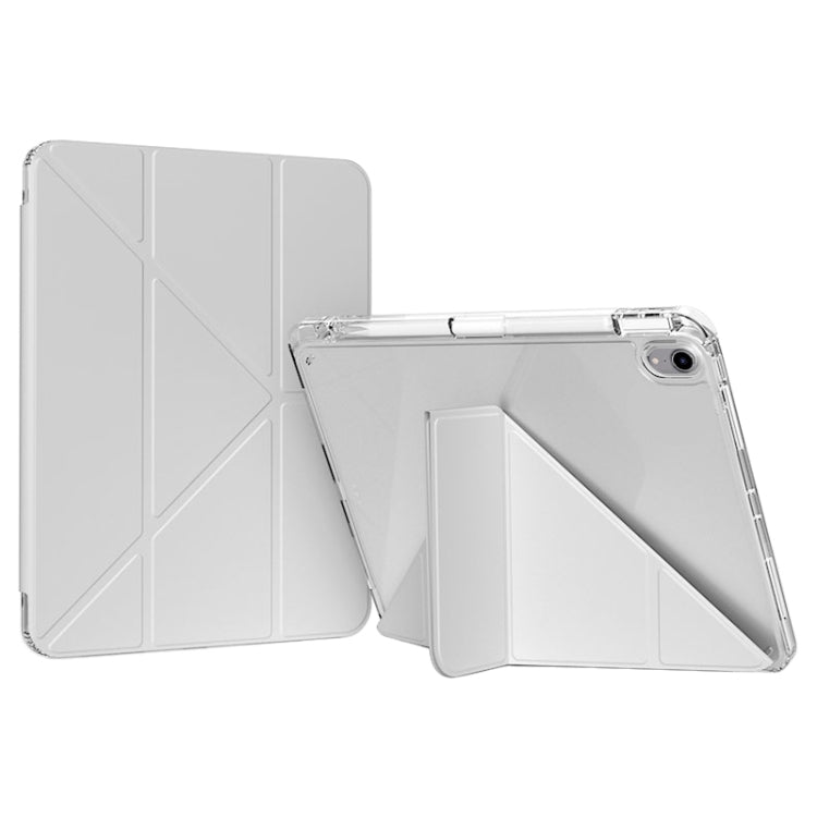 For iPad Air 13 2024 / Pro 12.9 GEBEI Deformation Leather Tablet Case(Grey) - iPad Air 13 2024 Cases by GEBEI | Online Shopping South Africa | PMC Jewellery | Buy Now Pay Later Mobicred