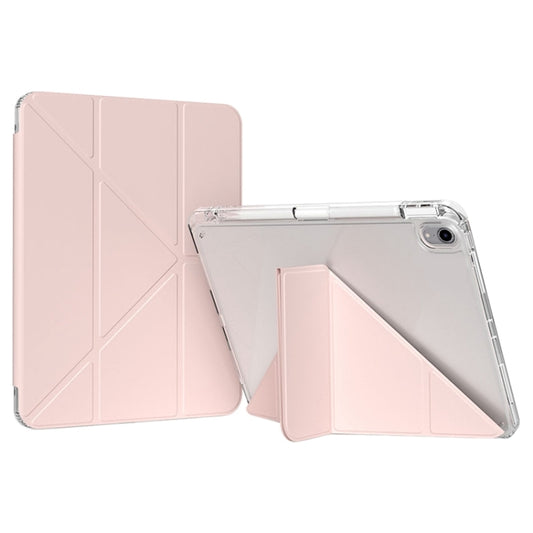 For iPad Air 11 2025 / 2024 / Air 5 / 4 GEBEI Deformation Leather Tablet Case(Pink) - iPad Air 11 2025 / 2024 Cases by GEBEI | Online Shopping South Africa | PMC Jewellery | Buy Now Pay Later Mobicred