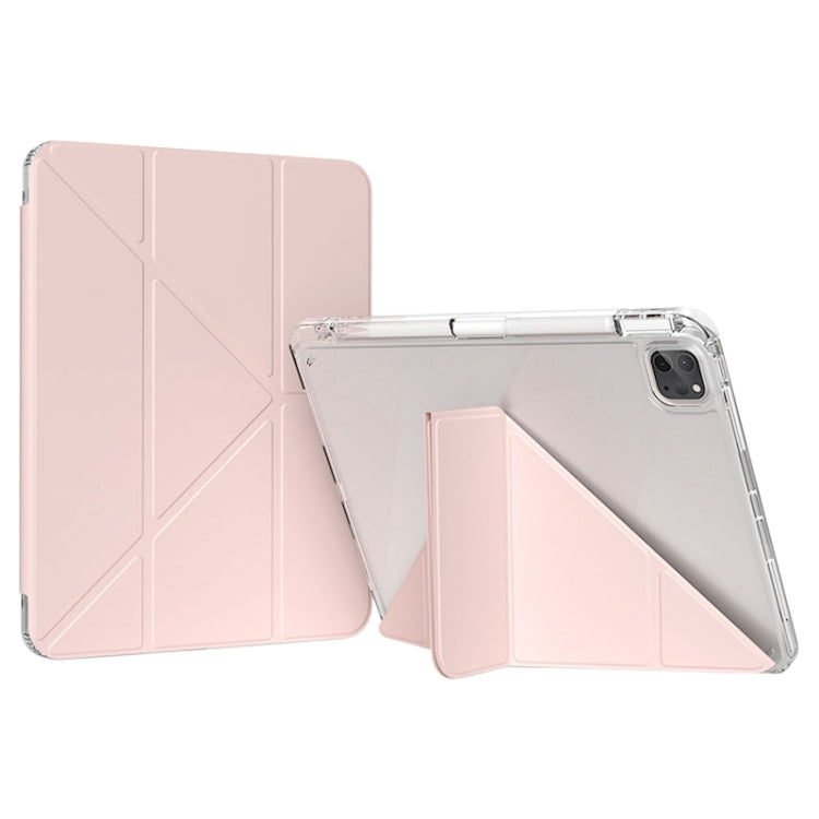 For iPad Pro 11 2024 GEBEI Deformation Leather Tablet Case(Pink) - iPad Pro 11 2024 Cases by GEBEI | Online Shopping South Africa | PMC Jewellery | Buy Now Pay Later Mobicred