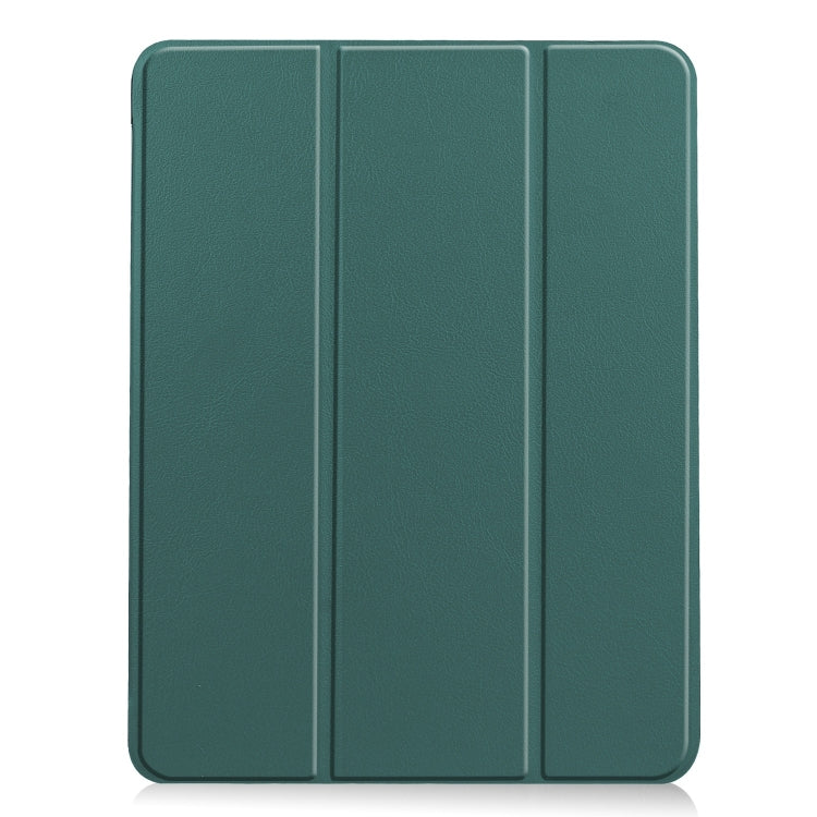 For iPad Air 13 2024 Custer Pure Color 3-Fold Holder Smart Leather Tablet Case(Dark Green) - iPad Air 13 2024 Cases by PMC Jewellery | Online Shopping South Africa | PMC Jewellery | Buy Now Pay Later Mobicred