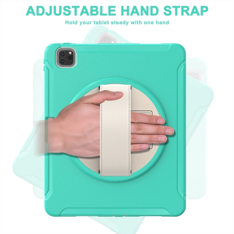 For iPad Pro 11 2024 Spider Wheel Silicone Hybrid PC Tablet Case(Mint Green) - iPad Pro 11 2024 Cases by PMC TechLife | Online Shopping South Africa | PMC TechLife | Buy Now Pay Later Mobicred