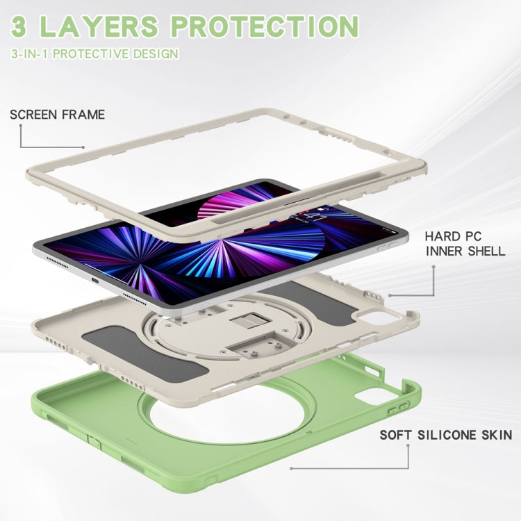 For iPad Air 11 2024 Spider Wheel Silicone Hybrid PC Tablet Case(Matcha Green) - iPad Air 11 2024 Cases by PMC Jewellery | Online Shopping South Africa | PMC Jewellery | Buy Now Pay Later Mobicred