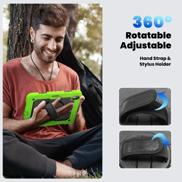 For iPad Air 11 2024 / Air 11 2025 Silicone Hybrid PC Tablet Protective Case(Black+Yellow Green) - free shipping - PMC TechLife - Order now!