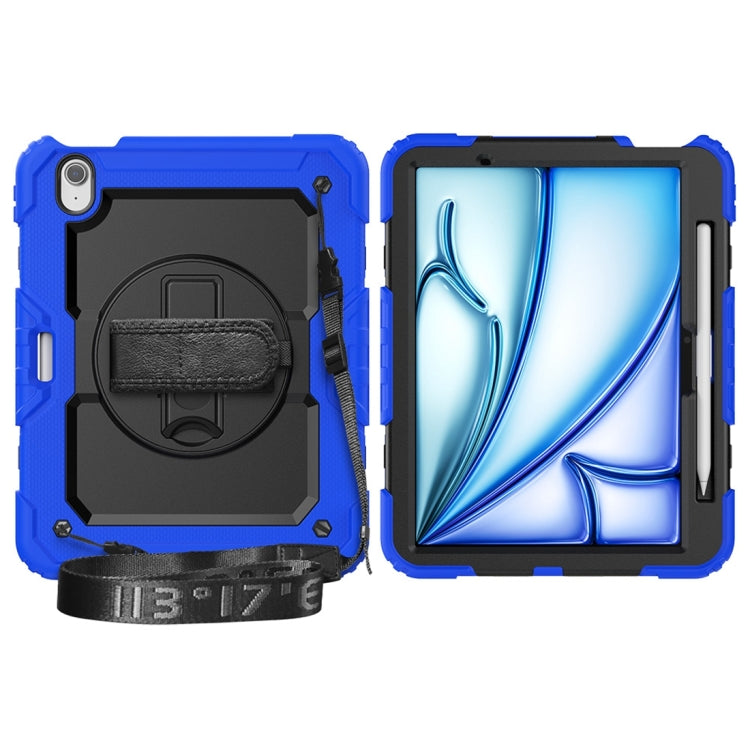 For iPad Air 11 2024 / Air 11 2025 Silicone Hybrid PC Tablet Protective Case(Black+Dark Blue) - free shipping - PMC TechLife - Order now!