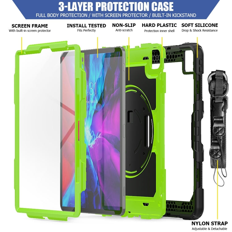 For iPad Pro 13 2024 Silicone + PC Tablet Protective Case(Yellow Green+Black) - iPad Pro 13 2024 Cases by PMC TechLife | Online Shopping South Africa | PMC TechLife | Buy Now Pay Later Mobicred