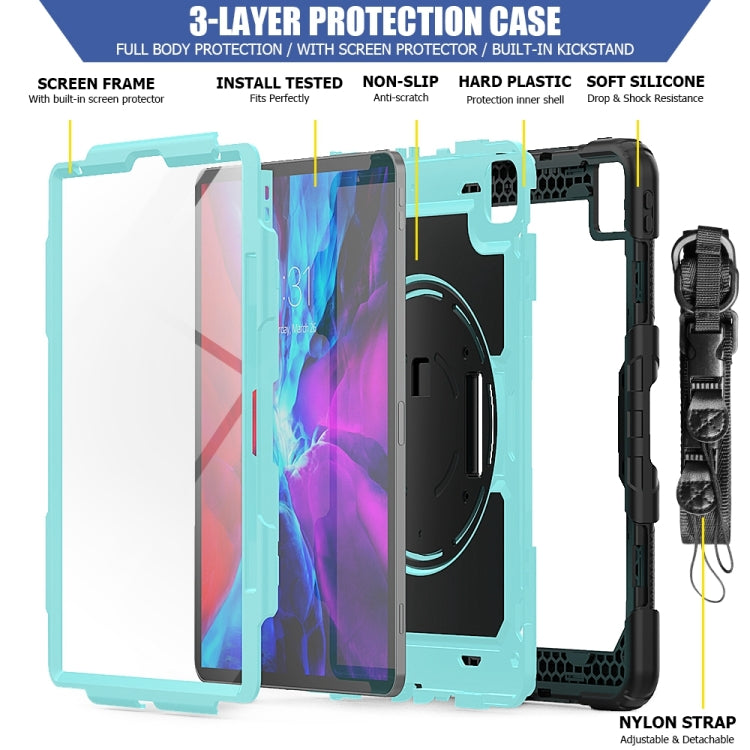 For iPad Pro 13 2024 Silicone Hybrid PC Tablet Protective Case(Light Blue+Black) - free shipping - PMC TechLife - Order now!