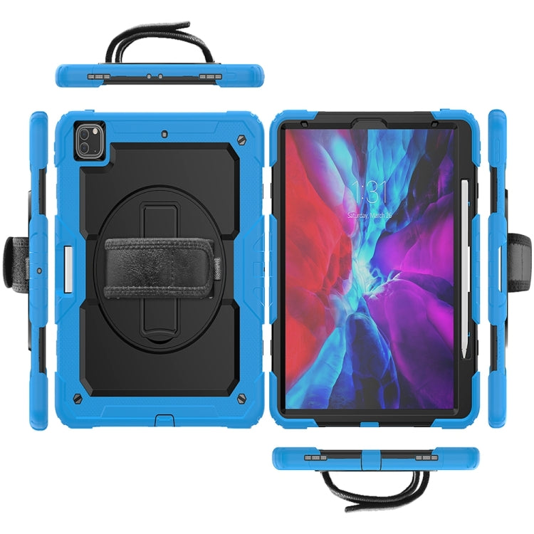 For iPad Pro 13 2024 Silicone Hybrid PC Tablet Protective Case(Black+Light Blue) - iPad Pro 13 2024 Cases by PMC TechLife | Online Shopping South Africa | PMC TechLife | Buy Now Pay Later Mobicred