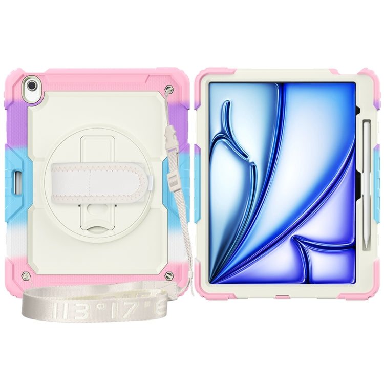 For iPad Air 13 2024 Silicone + PC Tablet Protective Case(Rainbow Pink) - iPad Air 13 2024 Cases by PMC TechLife | Online Shopping South Africa | PMC TechLife | Buy Now Pay Later Mobicred