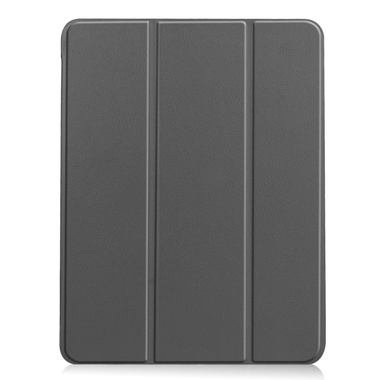 For iPad Air 11 2024 Custer TPU Pure Color 3-Fold Holder Smart Leather Tablet Case(Grey) - iPad Air 11 2024 Cases by PMC Jewellery | Online Shopping South Africa | PMC Jewellery | Buy Now Pay Later Mobicred