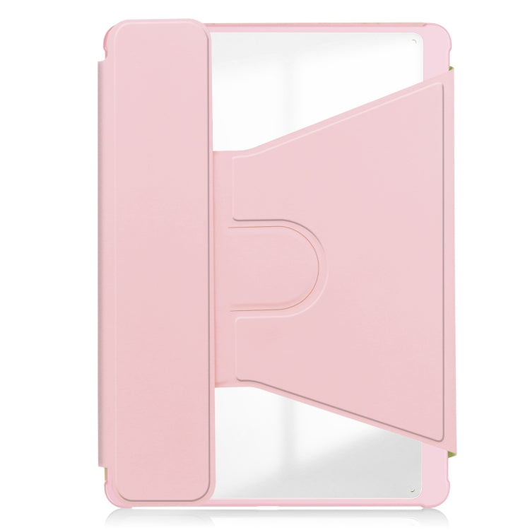 For iPad Air 11 2024 Transparent Rotation Smart Leather Tablet Case with Keyboard(Pink) - iPad Air 11 2024 Cases by PMC Jewellery | Online Shopping South Africa | PMC Jewellery | Buy Now Pay Later Mobicred