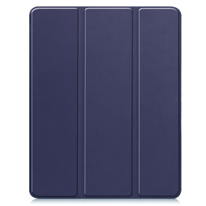 For iPad Pro 13 2024 Custer TPU Pure Color 3-Fold Holder Smart Leather Tablet Case with Pen Tray(Dark Blue) - iPad Pro 13 2024 Cases by PMC Jewellery | Online Shopping South Africa | PMC Jewellery | Buy Now Pay Later Mobicred