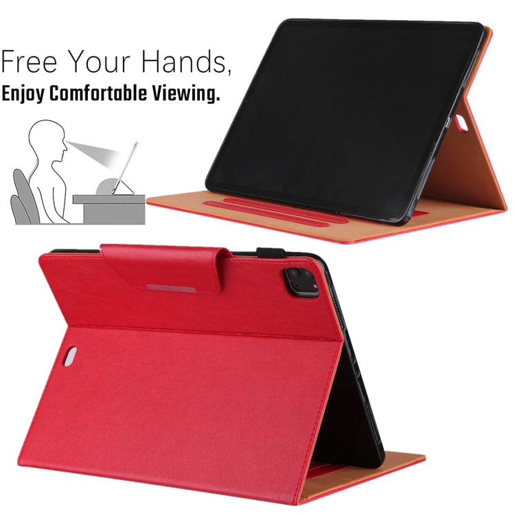 For iPad Pro 11 2024 Solid Color Metal Buckle Leather Smart Tablet Case(Red) - iPad Pro 11 2024 Cases by PMC Jewellery | Online Shopping South Africa | PMC Jewellery | Buy Now Pay Later Mobicred