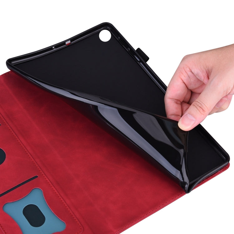 For iPad Pro 11 2024 Splicing Shockproof Leather Tablet Case(Red) - iPad Pro 11 2024 Cases by PMC TechLife | Online Shopping South Africa | PMC TechLife | Buy Now Pay Later Mobicred