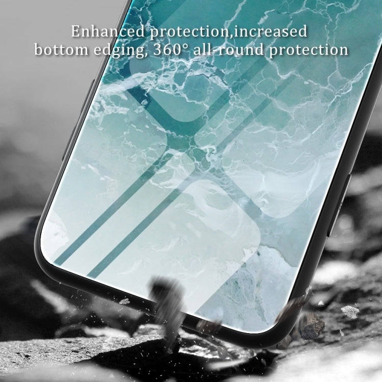 For Huawei Pura 70 Ultra Marble Pattern Glass Protective Phone Case(Blue Ocean) - Huawei Cases by PMC Jewellery | Online Shopping South Africa | PMC Jewellery | Buy Now Pay Later Mobicred