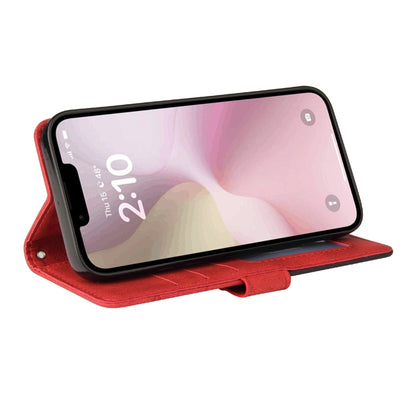 For iPhone SE 2024 Dual-color Splicing Flip Leather Phone Case(Red) - More iPhone Cases by PMC Jewellery | Online Shopping South Africa | PMC Jewellery | Buy Now Pay Later Mobicred