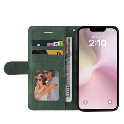 For iPhone SE 2024 Dual-color Splicing Flip Leather Phone Case(Green) - More iPhone Cases by PMC Jewellery | Online Shopping South Africa | PMC Jewellery | Buy Now Pay Later Mobicred