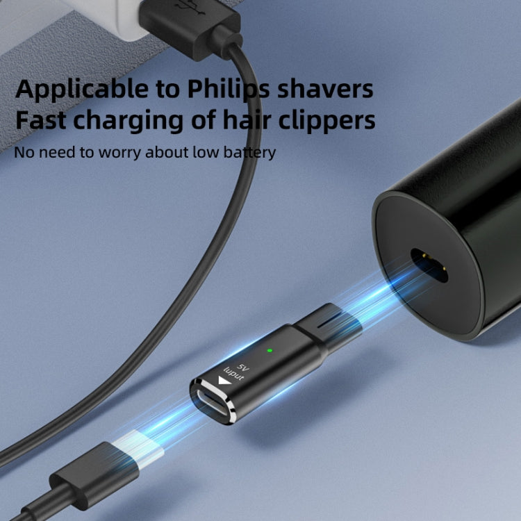 Shaver / Clipper Charging Adapter for Philips, Interface:Type-C to 4.3V Single Slot(Black) - Accessories by PMC Jewellery | Online Shopping South Africa | PMC Jewellery | Buy Now Pay Later Mobicred