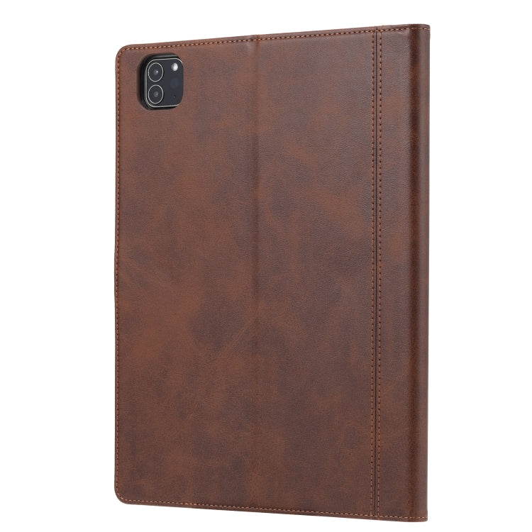 For iPad Pro 11 2024 Calf Texture Double Fold Clasp Horizontal Flip Leather Smart Tablet Case(Brown) - iPad Pro 11 2024 Cases by PMC Jewellery | Online Shopping South Africa | PMC Jewellery | Buy Now Pay Later Mobicred