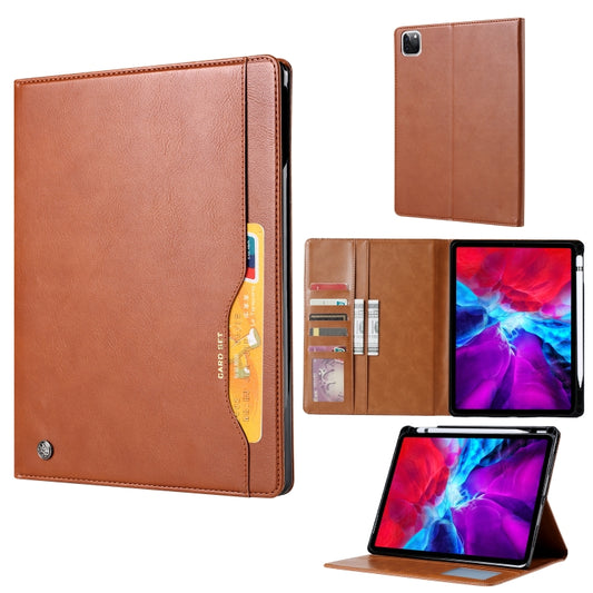 For iPad Pro 11 2024 Knead Skin Texture Horizontal Flip Leather Smart Tablet Case(Brown) - iPad Pro 11 2024 Cases by PMC Jewellery | Online Shopping South Africa | PMC Jewellery | Buy Now Pay Later Mobicred