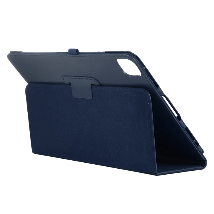 For iPad Air 11 2024 Litchi Texture Solid Color Leather Tablet Case(Dark Blue) - iPad Air 11 2024 Cases by PMC Jewellery | Online Shopping South Africa | PMC Jewellery | Buy Now Pay Later Mobicred