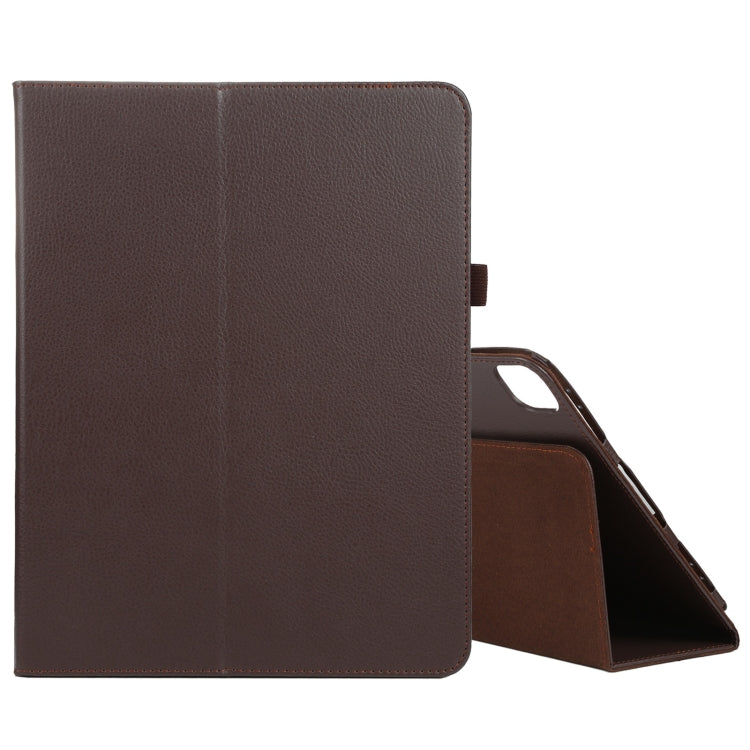 For iPad Pro 11 2024 Litchi Texture Solid Color Leather Tablet Case(Brown) - iPad Pro 11 2024 Cases by PMC TechLife | Online Shopping South Africa | PMC TechLife | Buy Now Pay Later Mobicred