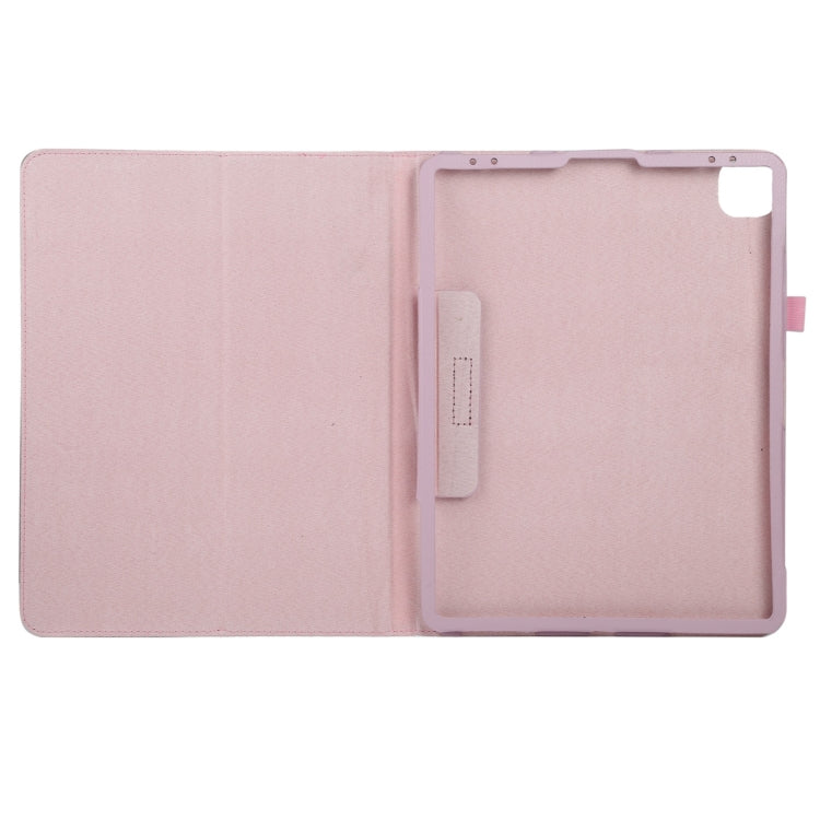 For iPad Pro 13 2024 Litchi Texture Solid Color Leather Tablet Case(Pink) - iPad Pro 13 2024 Cases by PMC TechLife | Online Shopping South Africa | PMC TechLife | Buy Now Pay Later Mobicred