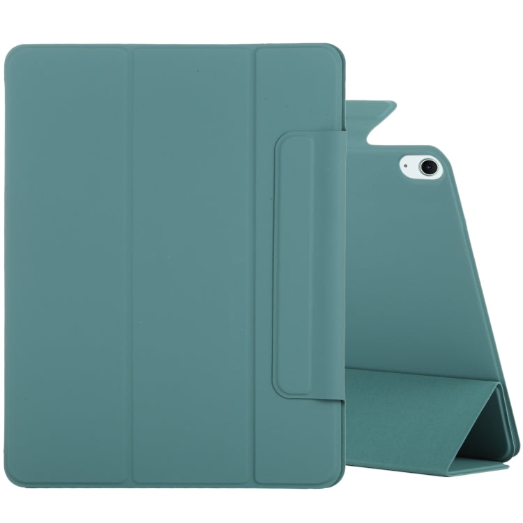 For iPad Air 13 2024 Double-sided Clip Fixed Buckle Magnetic PU Leather Smart Tablet Case(Green) - iPad Air 13 2024 Cases by PMC Jewellery | Online Shopping South Africa | PMC Jewellery | Buy Now Pay Later Mobicred