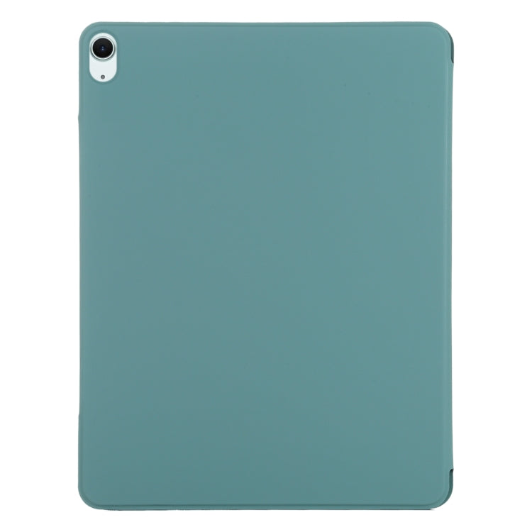 For iPad Air 13 2024 Double-sided Clip Fixed Buckle Magnetic PU Leather Smart Tablet Case(Green) - iPad Air 13 2024 Cases by PMC Jewellery | Online Shopping South Africa | PMC Jewellery | Buy Now Pay Later Mobicred