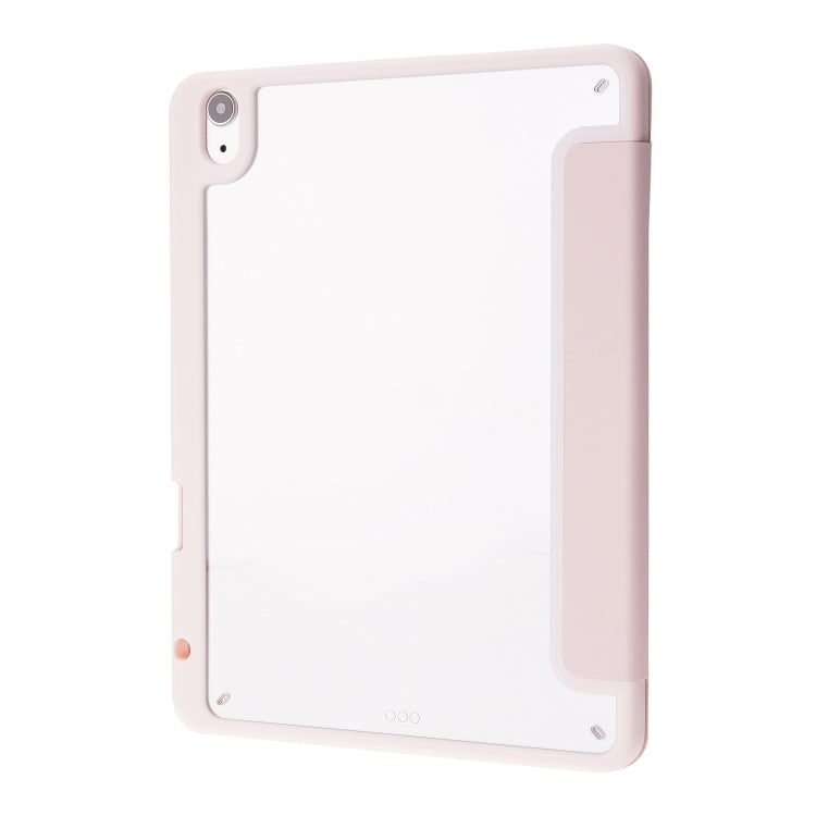 For iPad Air 11 2024 Deformation Transparent Acrylic Leather Tablet Case(Pink) - iPad Air 11 2024 Cases by PMC Jewellery | Online Shopping South Africa | PMC Jewellery | Buy Now Pay Later Mobicred