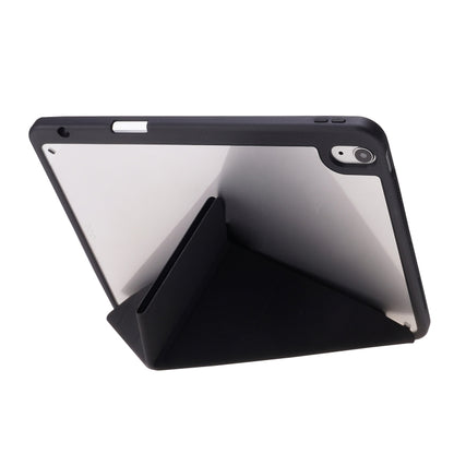 For iPad Air 11 2024 Deformation Transparent Acrylic Leather Tablet Case(Black) - iPad Air 11 2024 Cases by PMC Jewellery | Online Shopping South Africa | PMC Jewellery | Buy Now Pay Later Mobicred